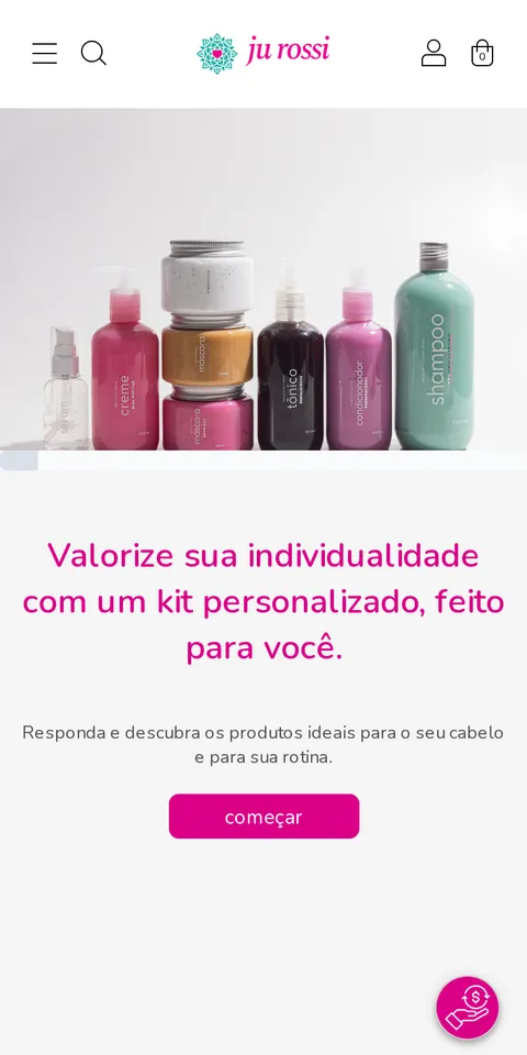 The same Ju Rossi Cosméticos quiz on a phone