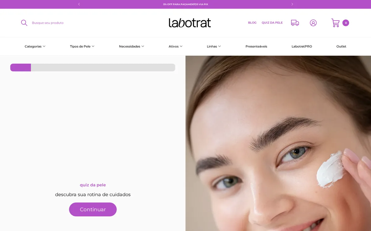 Labotrat store page with the Magoquiz quiz open
